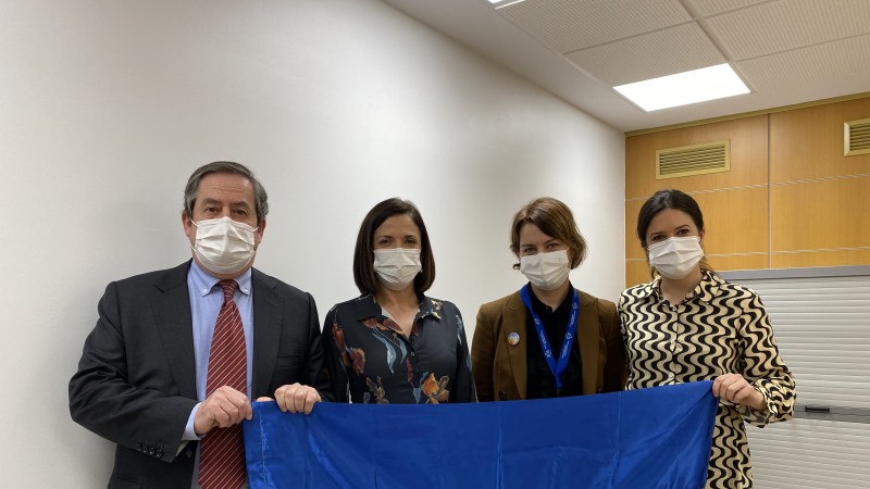 Ukraina-Euskadi Elkarteko ordezkari batekin bilera