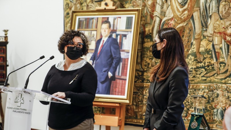 Juan José Pujana Eusko Legebiltzarreko lehendakariari omenaldia